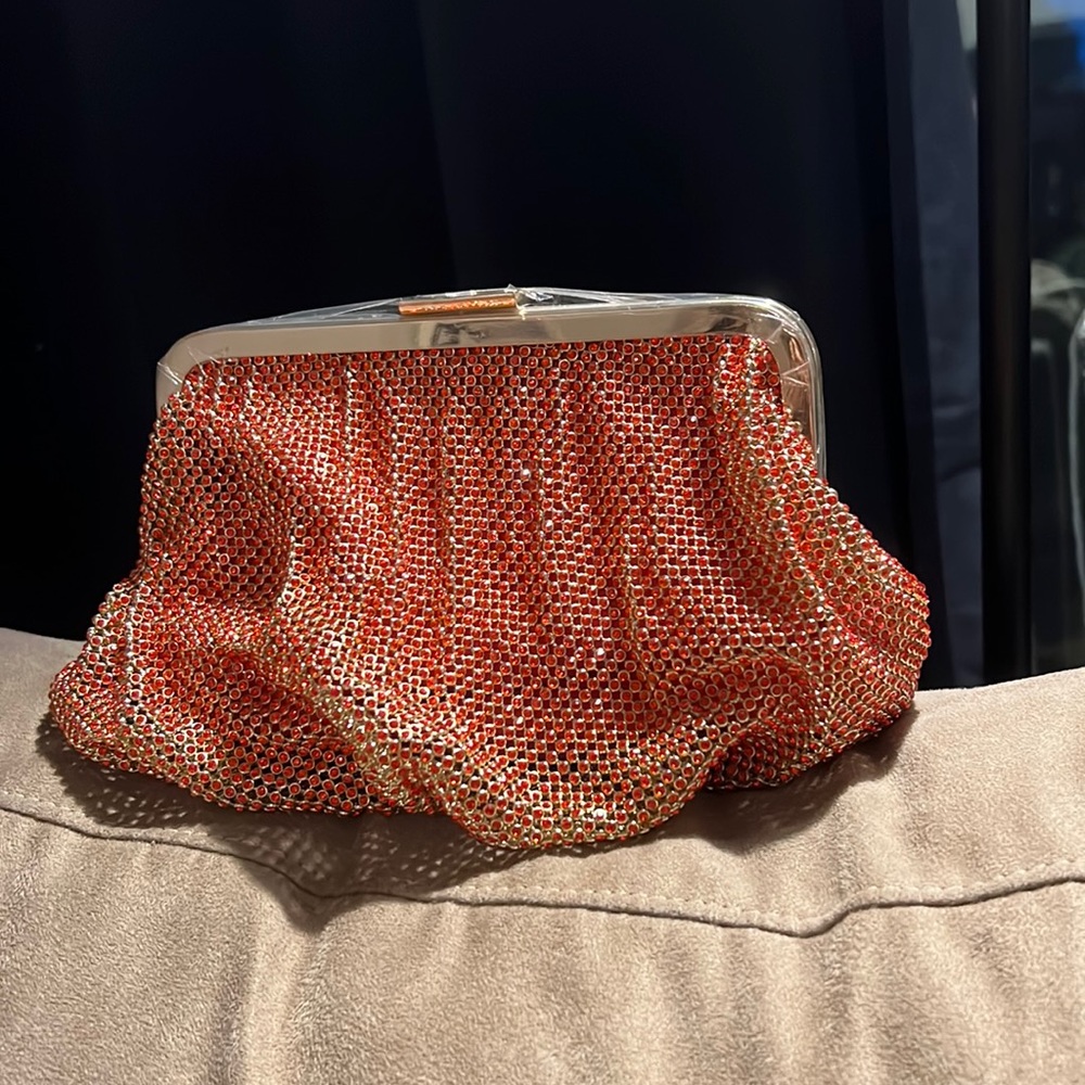 Beaded Crossbody Bag with Clasp